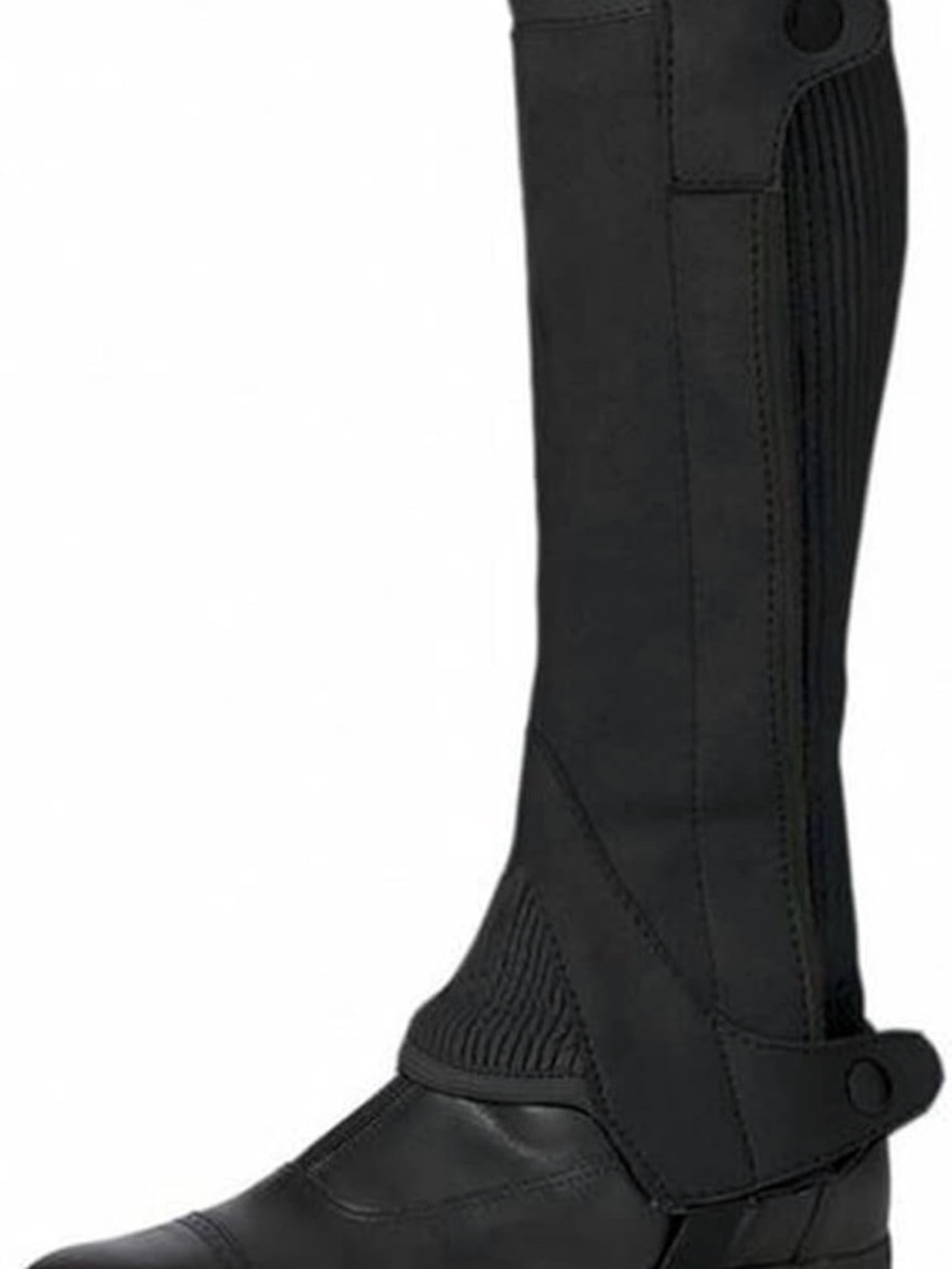 OVATION WOMEN'S EURO MELANGE ZIP FRONT KNEE PATCH COTTON BREECHES - Picture 3 of 4